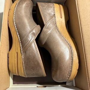 Brown Slip-Ons with Thick Sole and Smooth Leather. Waxy burnished stone.